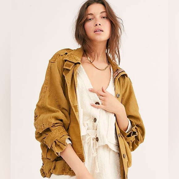 Free People Jackets & Blazers - Free People Jayde Safari Bomber Jacket